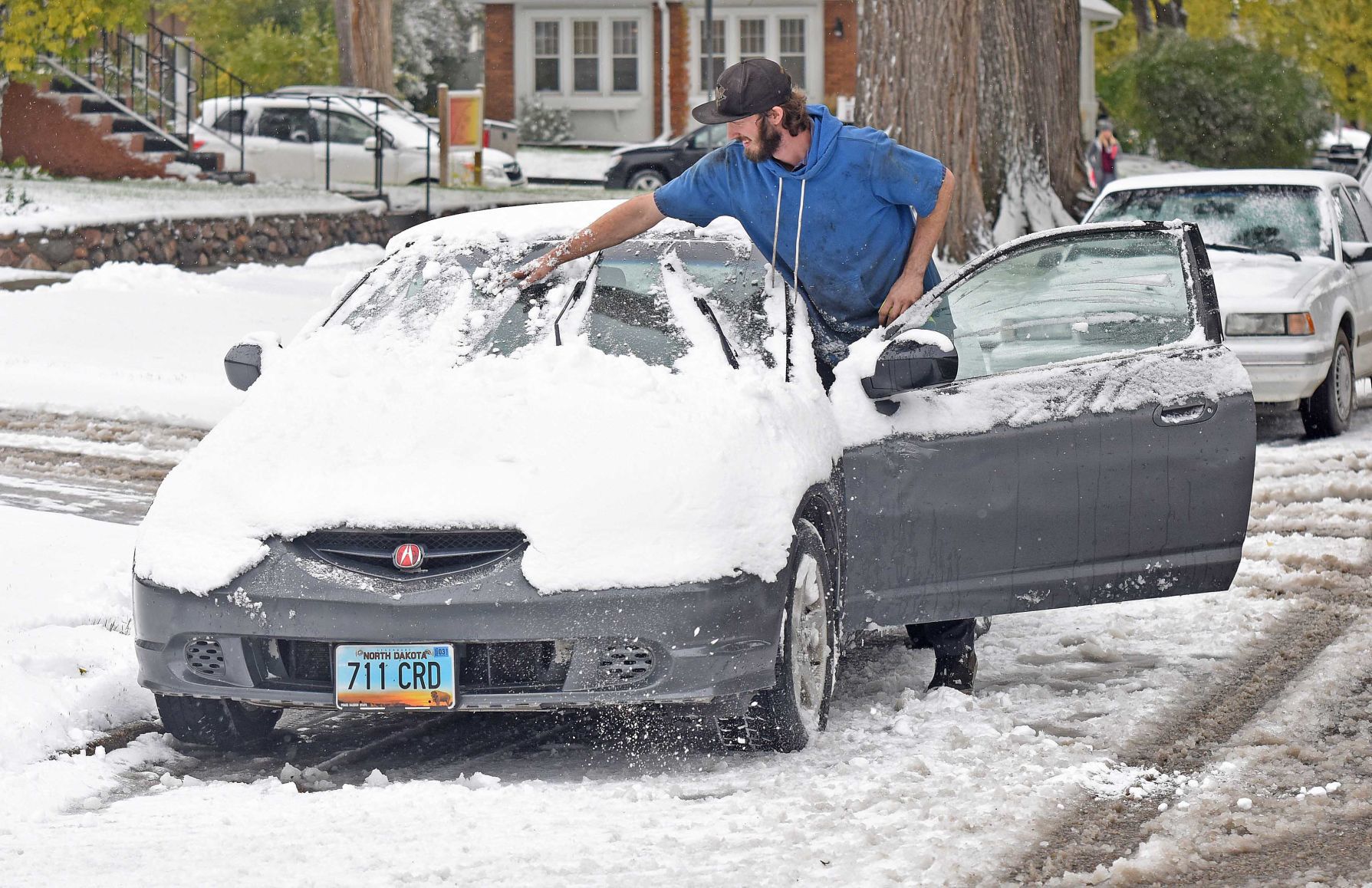 Clearing snow